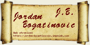Jordan Bogatinović vizit kartica